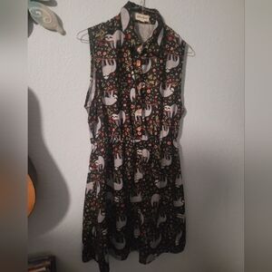 LaVieLente Short Button Up Sloth Dress